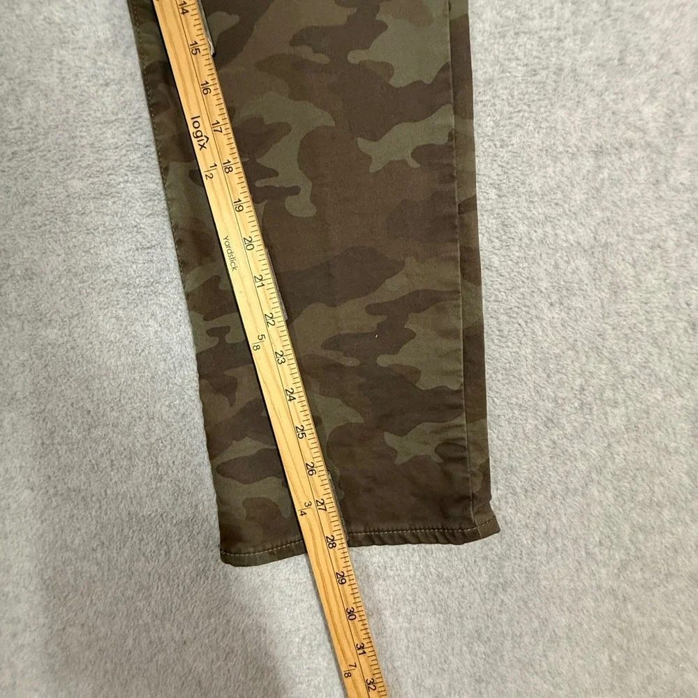 Banana Republic Travel Jean Mens 35x28 Slim Fit Camo Green Brown Pants Hemmed